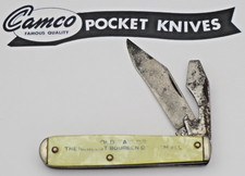 Vintage CAMCO USA by Camillus Bottle Opener Jack Knife Cracked Ice Handles picture