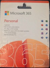 Microsoft 360 Personal Subscription Card NO VALUE/NOT ACTIVATED Collectible picture