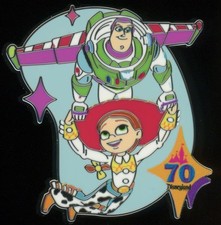 DLR 70th Anniversary Mystery Toy Story Buzz and Jessie Disney Pin picture