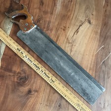 RARE The Fulton Saw Spring Steel Hand Made Hand Filed Hand Set Back Saw picture
