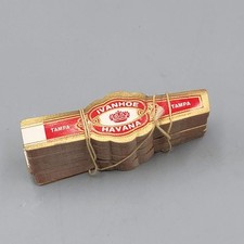 Vintage IVANHOE HAVANA TAMPA Cigar Bands Lot Bundle Unused Labels NOS picture