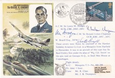 ES16c  ACM Sir Basil Embry 30th Anniv Escaping Society Signed  3 Evaders picture