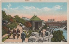 Ramblers Rest Victoria Park Niagara Falls Canada Vintage White Border Post Card picture