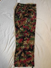 Swiss Alpenflage Field Pants NOS/New Surplus Sz Medium Vtg Camouflage picture