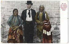 Missoula MT - Me And Joe Opened The Flathead Reservation Indian m. 1909 antique picture