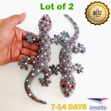 2x Realistic Fake Gecko Lizard Rubber Prop Joke Prank Animal Toy Kid Surprise picture