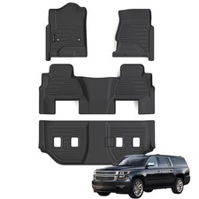 Floor Mats for 2015-2020 Chevy Suburban Only 7 Seats (2nd Row Bucket Seats) &... picture