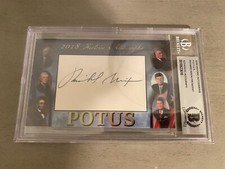 2018 POTUS Historic Autographs Richard Nixon Cut Beckett Authenticated BGS picture