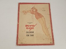 1948 George Petty Girl Pin-Up Calendar Complete True Magazine Fawcett 2 Sleeves picture
