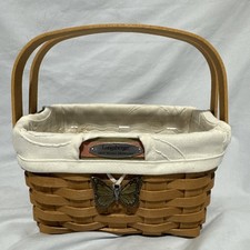 NICE 2009 Longaberger Woven Memories Basket w/ Protector, Liner And Tie-on picture