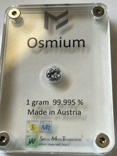 Crystalline Osmium, Extremely Rare, 1 Gm,  in a sealed acrylic case. High Purity picture