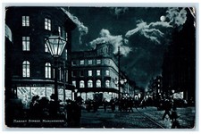 1903 Moonlight at Market Street Manchester England D.F. & Co. Series Postcard picture