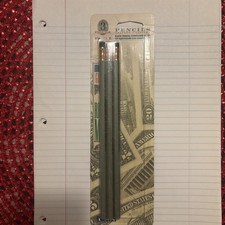 Eagle Greenbacks #2 Pencils Recycled Money 3 Pk USA Green Berol Vintage NOS picture