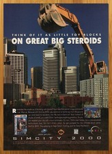 1996 Sim City 2000 Sega Saturn Vintage Print Ad/Poster Video Game Promo Art 90s picture