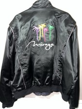 VINTAGE REVERSIBLE MIRAGE & TREASURE ISLAND SATIN CASINO TOUR JACKET XXL picture