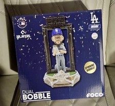 Clayton Kershaw 2025 Back To Back WORLD SERIES Champions DUAL SPINNER BOBBLEHEAD picture