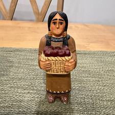 Vintage Randy Tate Midwest Cannon Falls Native American Woman Harvest Figurine picture