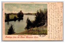 Greetings Vermont VT Missisquoi River C.V.R.R. Posted 1904 UDB Postcard picture