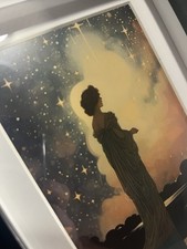 Victorian Stargazer Framed Picture Halloween Decor mystical haunted spirits picture