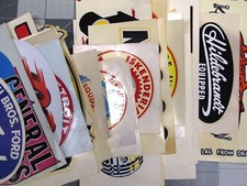 vtg 1950s-1970s Auto Rod Racing sticker decal waterslides - Nascar Iskenderian B picture