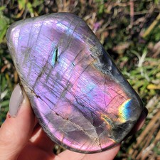 Labradorite Spectrolite Purple Orange Flashy Sunset Freeform | Grade | 194 grams picture