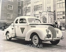 Newark NJ Police 1938 Photo of a Ford Standard Coupe Radio Car On Patrol picture
