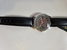 Harley-Davidson by Bulova Black Leather Analog Watch 9960197V NOS w/ Tin & Box picture