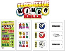 NEW pull tickets **FULL CASE** PROGRESSIVE BINGO BALLS - Seal Card Tabs picture
