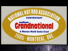 NHRA Grandnational, Montreal, Que. 1985 - Original Vintage Racing Decal/Sticker picture
