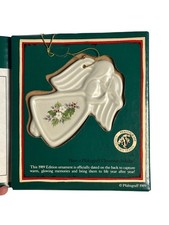 VTG 1989 Pfaltzgraff Angel with Violin Christmas Ornament Season’s Greetings NWB picture