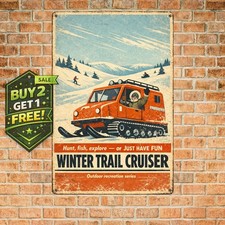 Polaris SNO-Traveler Snowmobiles Vintage Art Metal Tin Sign 8x12 picture