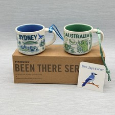 Starbucks Australia Sydney Been There Mini Mugs 2oz Set of 2 Ornament Gift Box picture