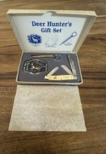 Deer Hunter's Gift Set Pine Knot Stockman with Belt Buckle & keychain Lmt Ed NIB picture