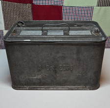 Antique Hoeft & Company Galvanized Tin Egg Shipping Crate With Cylinders picture