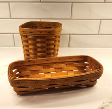 2 Longaberger Baskets- No Liners or Protectors Good condition Late 90s picture