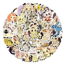 Pokemon Stickers 55 Pc ALL Mimikyu Decal Set 2'' Halloween Ghost Pikachu New US picture