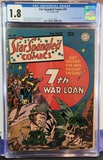 Star Spangled Comics #47 Last War Cover WWII Golden Age DC Comic 1945 CGC 1.8 picture
