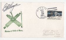Bill Pogue Signed Cover Mariner 9 / Autographed NASA Astronaut picture