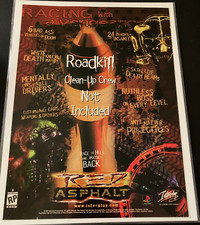 Red Asphalt - Vintage Car Combat Gaming Print Ad / Poster / Streamer Wall Art picture
