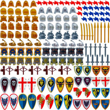 Miutrue Medieval Knight Weapons Pack Accessories Set Building Block Toy Armor He picture