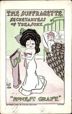 Women's Suffrage Satire Suffragette Humor HONEST GRAFT c1909 Postcard bhn picture