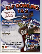 Elf Bowling 1 & 2 GBA 2005 Print Ad/Poster Official Original Video Game Art Rare picture