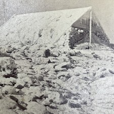 Mount Washington Stereoview Kilburn Brothers Tip Top House Winter 1870s NH picture