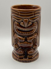 Tiki Leilani Brown Ceramic Mug Cup Tumbler Vase Hull picture