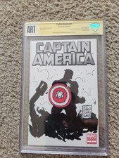 Original Art Sketches On Blank Comics (Flash, CA & Red Hulk) Slabbed By CBCS picture