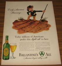 1940 Vintage Ad Ballantines Ale Prefer to Beer picture