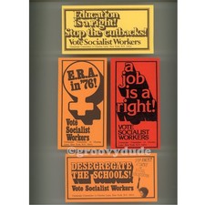 1976 Socialist Workers Flyers ERA, Jobs, Education, Desegregation – 4 Piece Lot picture