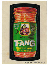1973 Topps Wacky Packages 4th Series 4 FANG BREAKFAST DRINK for VAMPIRES nm picture