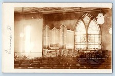 c1910's View Of Historic Church Interior RPPC Photo Posted Antique Postcard picture