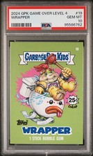 2024 Garbage Pail Kids Game Over Level 4 WRAPPER CARD 19 PSA 10 Bowser/Jr POP-3 picture